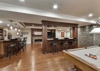 Basement Remodel With A Bar