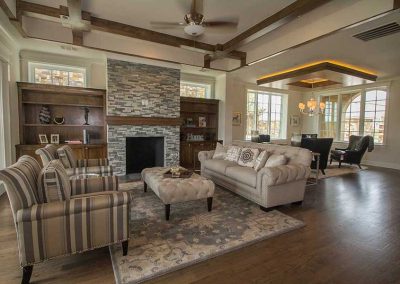 Custom Home With A Fireplace